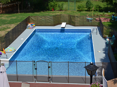 Forest Brown EZ-Guard Pool Fence