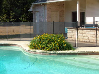 Black EZ Guard pool fence