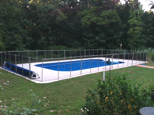 EZ Guard Desert Tan pool fence