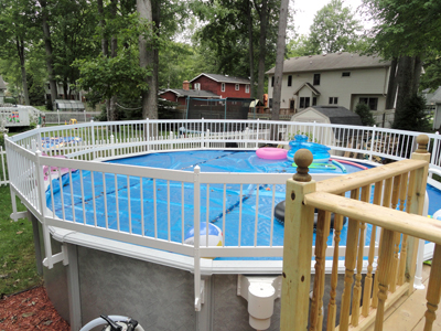 Premium Guard above ground pool safety fencing