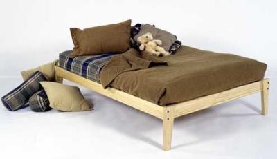 Twin Frame on Frame Collegiate Furnishings Plateau Series Platform Bed Frame Twin