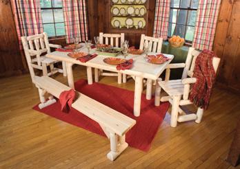 Rustic Cedar Solid Top Dining Table Group--Dining Top Dining Table&nbsp;Rustic Cedar Solid Top Dining Table Group--Dining Top Dining Table