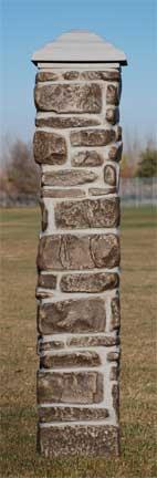 Tri-Custom Manufacturing 12 in. x 12 in. x 59 in. Stackable Pillar with Steel Post