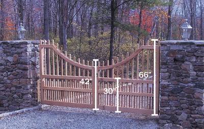 Entranceway Concave Design Dual Gate - 10' Entranceway Concave Design Dual Gate