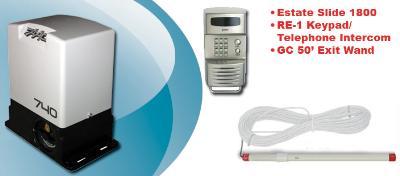 Estate Slide E-SL 1800 Low Voltage Single Slide Gate Operator Packages