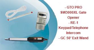 GTO/PRO SW3000XL Single Gate Opener Packages - Estate Communication Package