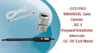 GTO/PRO SW4000 XL Single Gate Opener Packages - Estate Communication Package
