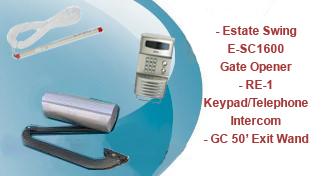 Estate Swing E-SC 1600 Column Mounting Single Swing Gate Opener Packages - Estate Communication Package