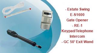 Estate Swing E-S 1600 Single Gate Opener Packages - Estate Communication Package