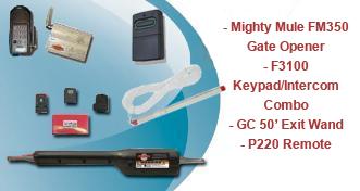 Mighty Mule FM350 Single Gate Opener Packages - Estate Communication Package