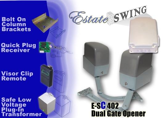 Estate Swing E-SC 402 <i>Classic</i> Dual Swing Column Mountable Gate Opener