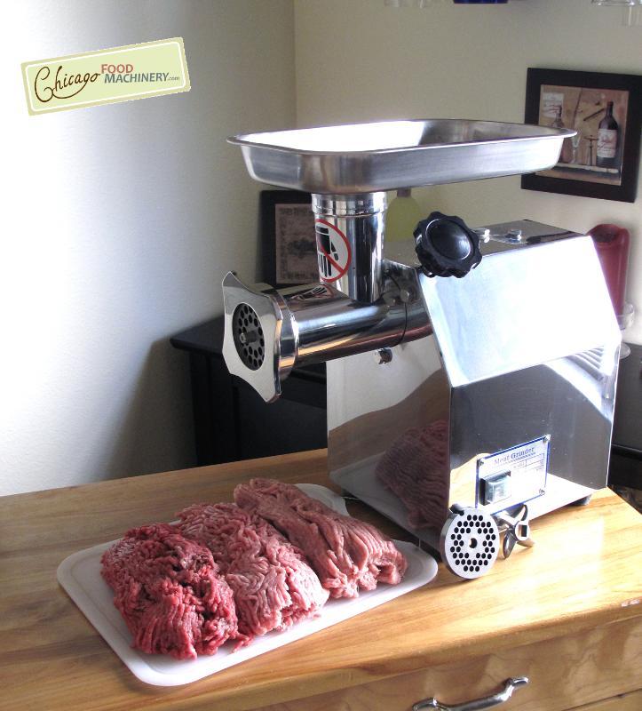 Chicago Food Machinery #12 Stainless Steel Electric Meat Grinder