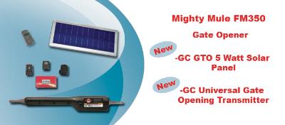 Mighty Mule FM350 Single Gate Opener Packages - 5 Watt Solar Package