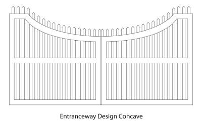 Entranceway Concave Design Dual Gate