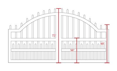 Entranceway Staggered Convex Design Dual Gate