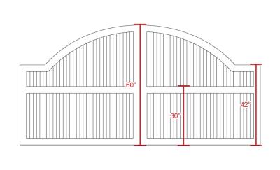Estate Convex Design Dual Gate