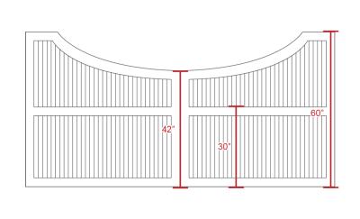 Estate Concave Design Dual Gate