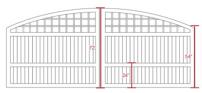 South Hampton Convex Lattice top w/ V Joint Base