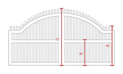 Entranceway Convex Design Dual Gate