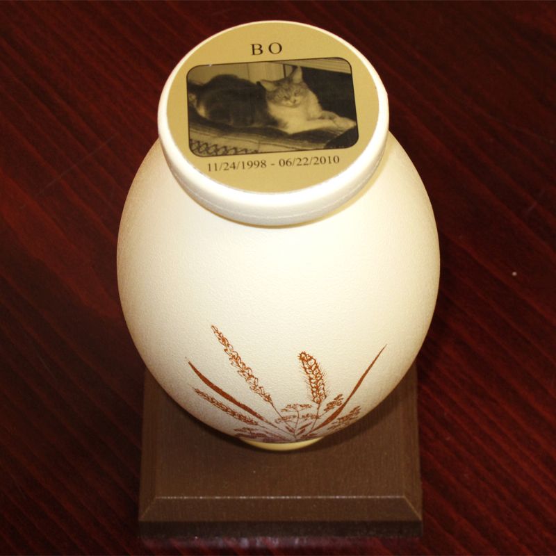 Omega Classic Pet Urn For Ashes with  Base  7"