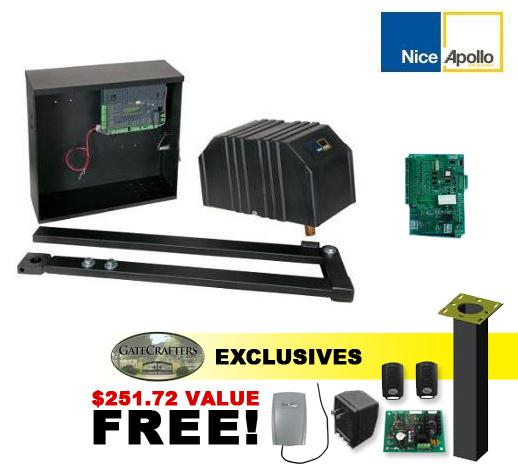 Apollo Gate Opener - APOLLO 3501 Single Gate Opener w/ Free DIY Kit
