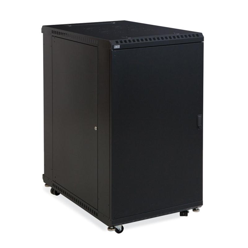 Kendall Howard 22U LINIER Server Cabinet - Solid/Convex Doors - 36