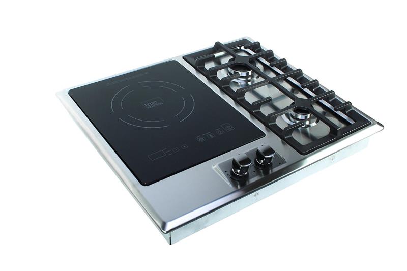 Builtin RV stove with 2 Gas Burners and Induction Cooktop