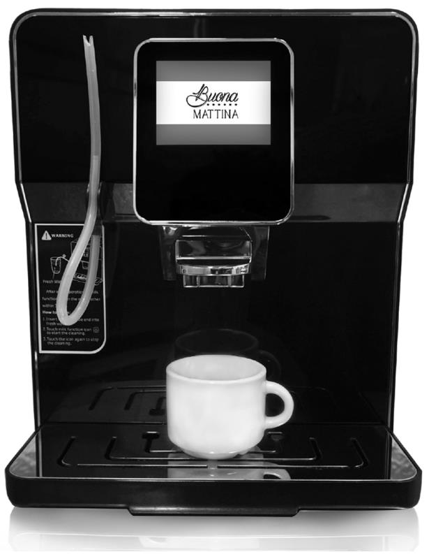 Buona Mattina Super Automatic Espresso Coffee Machine in Black -  6 Varieties