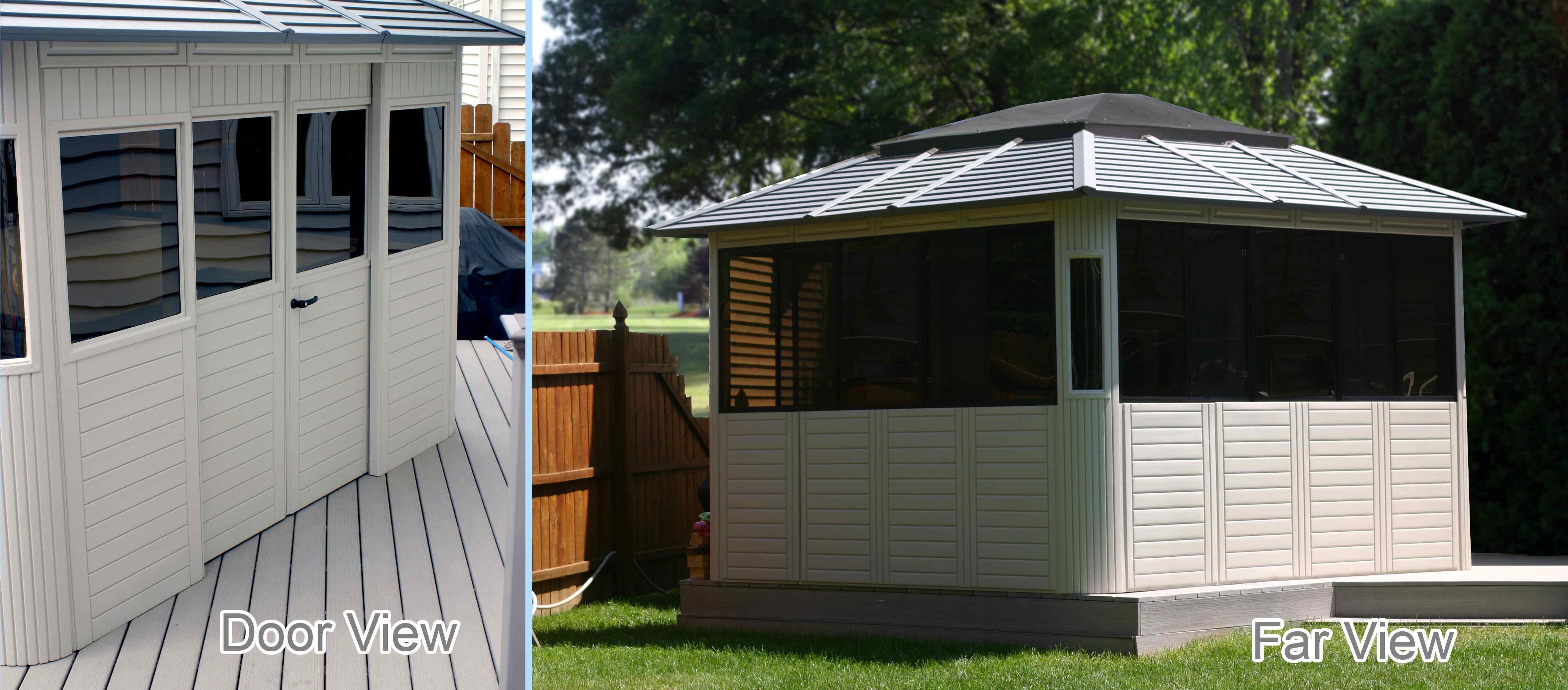 Designer Patio 10x8 Fully Enclosed Gazebo w/Door and Window