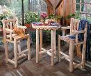 Rustic Cedar Furniture 3-Piece Bistro Set
