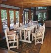 Rustic Cedar Furniture Harvest Family Dining Room Table Group