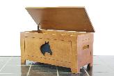 Cinnamon Finish Birch Veneer Toy Box