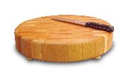 Round Slab End Grain Chopping Block with Feet (Product ID = 1315)