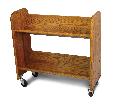 Rol-Rack Walnut Stain Oak Grain - Tilted Shelves (Product ID = 3323)