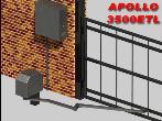 APOLLO 3500ETL Single Gate Opener (3500ETL) w/ DIY Gate Openers DIY Kit & extra remote