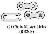 (RB208-12) 12 Pack Master Link for RB207 Chain Replacement