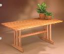 Donald Dean & Sons Oak Triple Post Trestle Table: 48