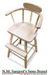 N.M. Sargent's Sons Captain's Maple Youth Chair w/ Spindles (451M) - <b>Made in USA</b>