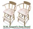 N.M. Sargent's Sons <b>Pair</b> of Captain's Maple Youth Chairs w/ arrows (451M-x2) - <b>Made in USA</b>