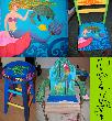 Custom Painted Youth Chair by Local Artist Sherrie St. James 
