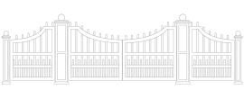 Entranceway Staggered Concave Design Dual Gate