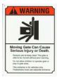 Warning Gate Sign for 1500/1600/1550ETL/1650ETL