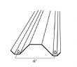 .050 Half  Aluminum Hurricane Shutter Panel for Windows or Doors