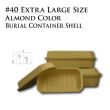 Almond #40 X-Large Pet Burial Container Shell
