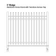 Aluminum Fence Panel with Two Bars Across Top