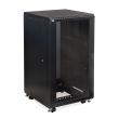 22U LINIER Server Cabinet - Glass/Solid Doors - 24