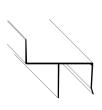 H Channel Header Hurricane Shutters Hardware with 3" build out
