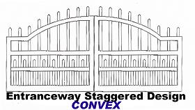 Entranceway+Staggered+Convex+Design+Dual+Gate