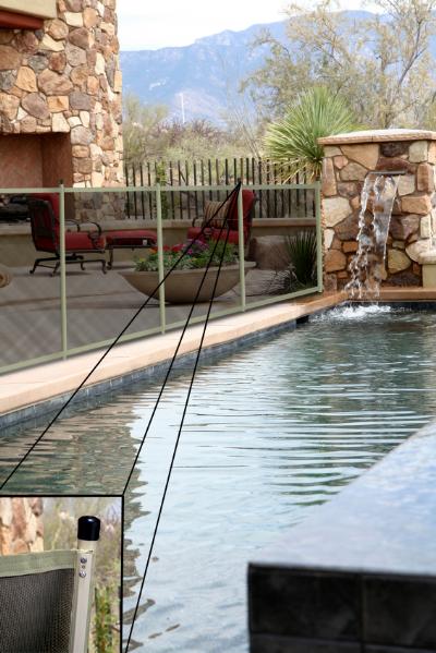 Fully Assembled Child Safety Pool Fence - Ordered in full sections (price is per foot) - 4' Tall - Desert Tan