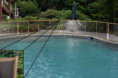 Fully Assembled Child Safety Pool Fence - Ordered in full sections (price is per foot) - 4' Tall - Forest Brown
